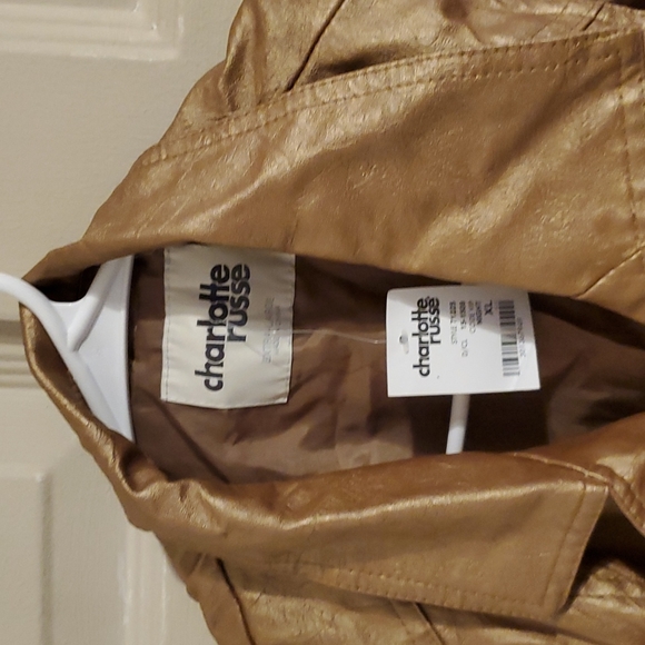 Charlotte Russe gold leather vest - Picture 2 of 2